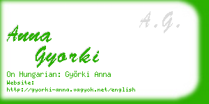 anna gyorki business card